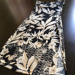 XS strapless The Limited black and beige dress.